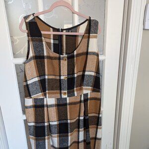 Plaid Pinafore Dress